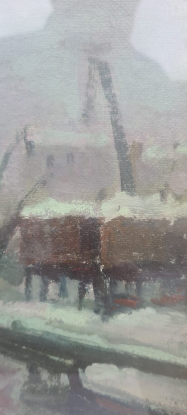 Giacinto Galbiati - Neve sul naviglio a Milano - immagine 2