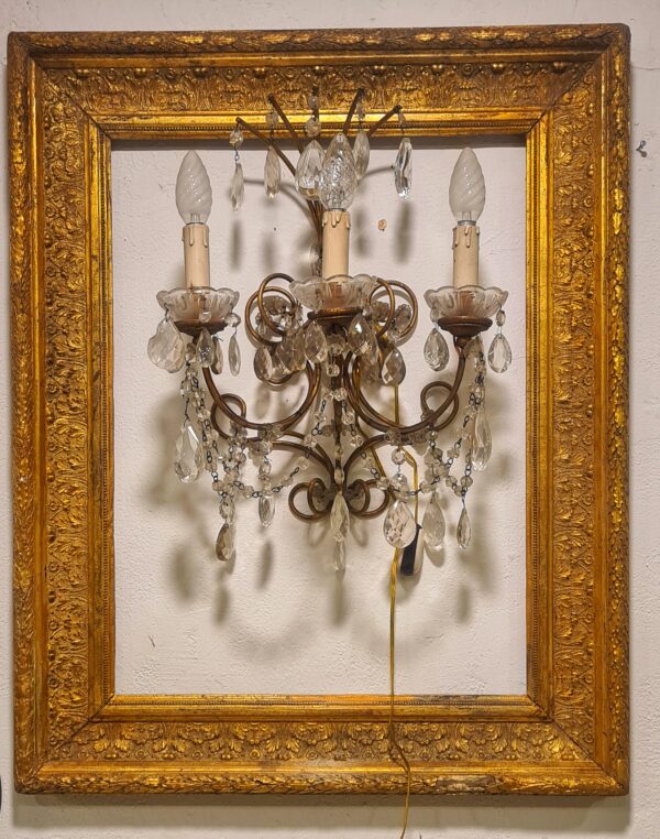 Applique Ottone e Cristallo