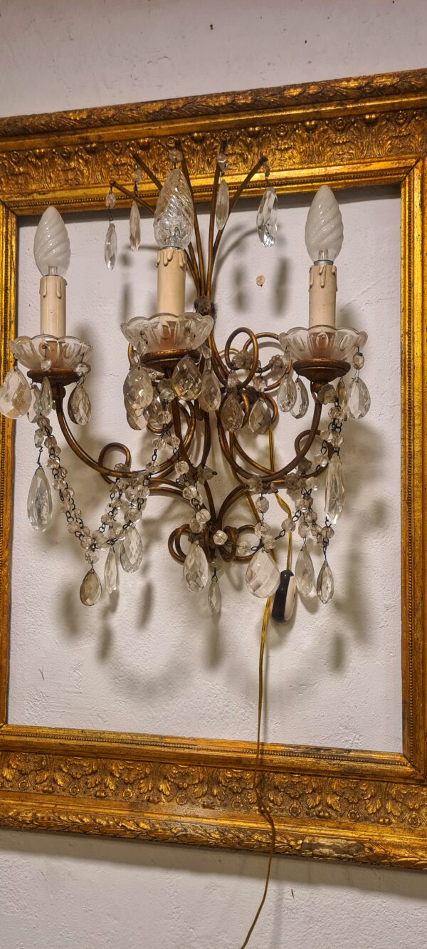 Applique Ottone e Cristallo - immagine 3