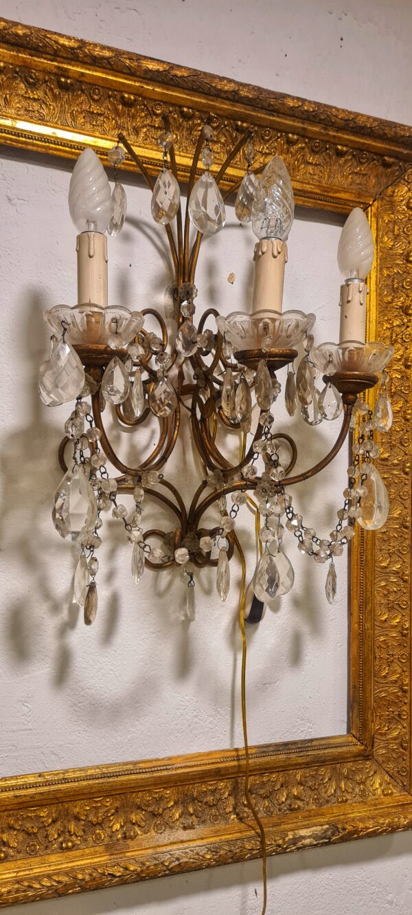 Applique Ottone e Cristallo - immagine 2