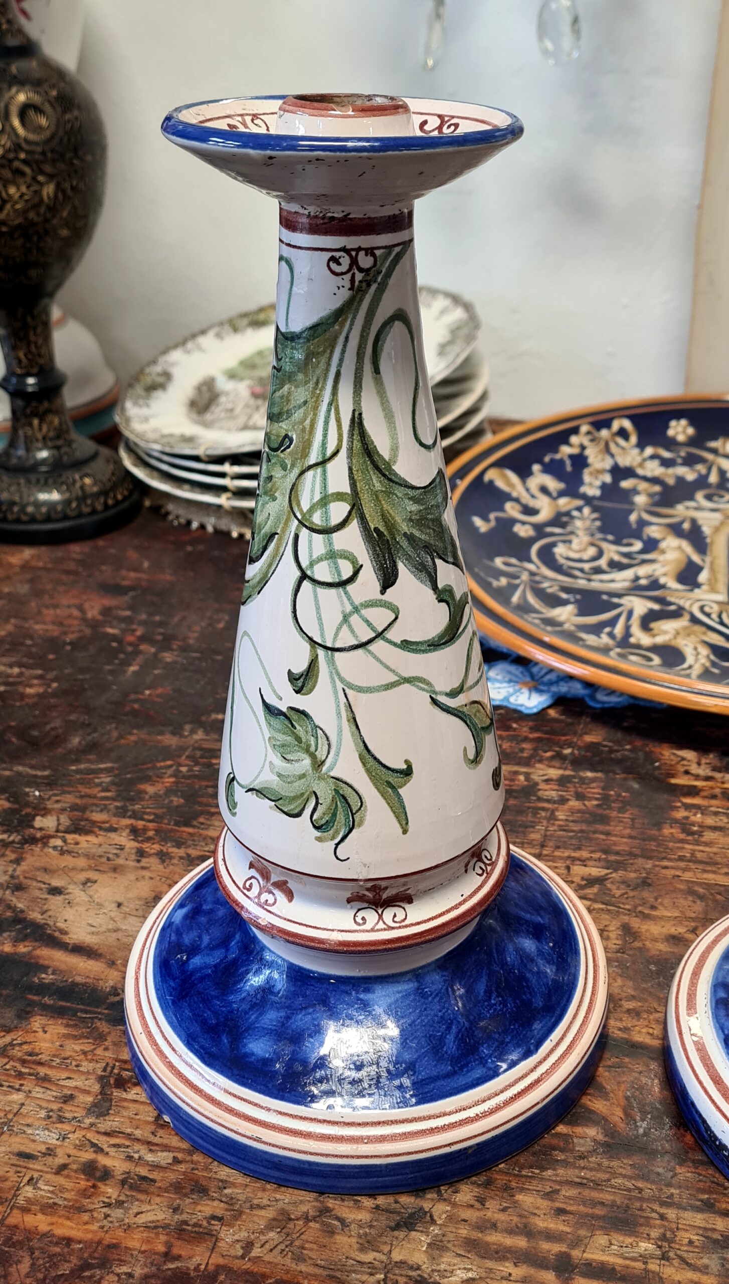 Coppia Candelieri Antica Deruta - immagine 2